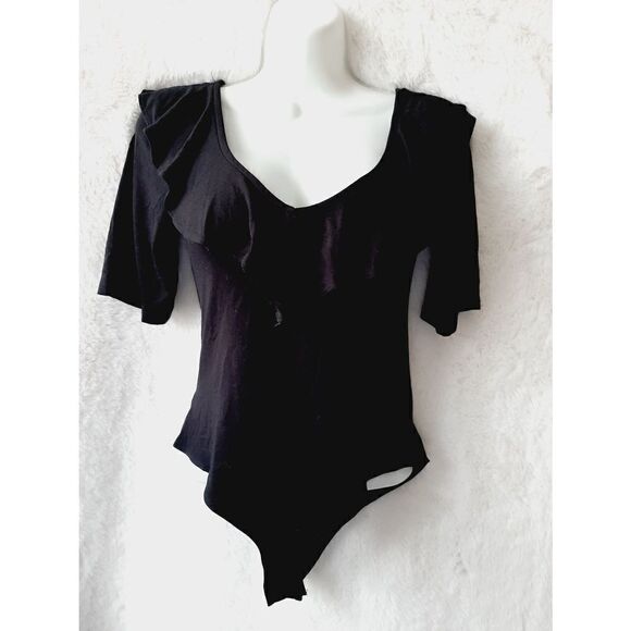 H&M Tops - H&M black sz small short sleeve bodysuit